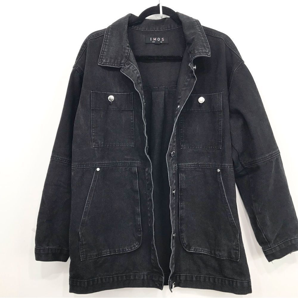 IMOS Black Denim Button Up Casual Barn Jacket